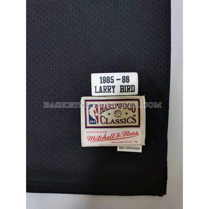 Maillot Boston Celtics Larry Bird NO 33 Mitchell & Ness 1985-86 Noir